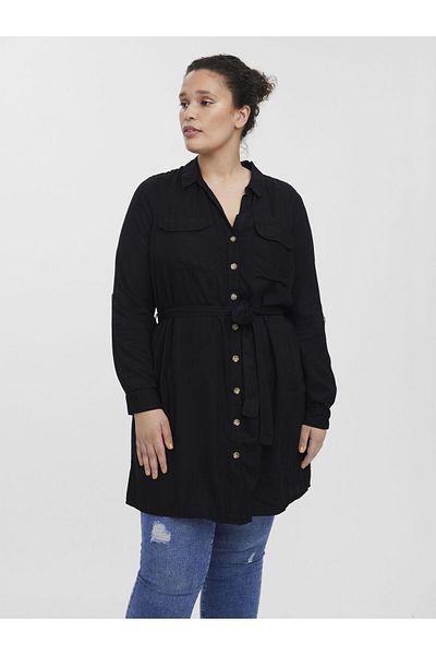 Veromoda Curve Hemdblusenkleid VMBUMPY L/S GÖMLEK ELBİSE WVN EĞRİ NOOS