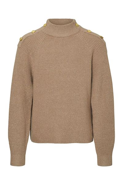 Vero Moda Girl Strickpullover VMHOLLY BUTTON LS HIGHCK BLUZ KIZ