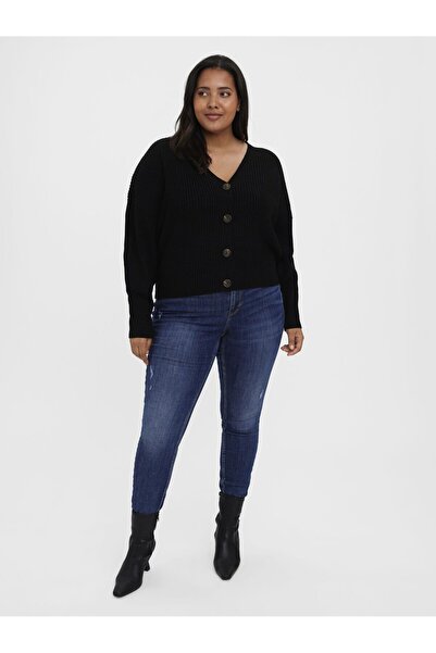 Veromoda Curve Strickjacke VMLEA LS V-NECK CUFF CARDIGAN NOOS CURVE