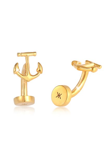KUZZOI Manschettenknopf Anker Symbol Maritim Edel 925 Silber