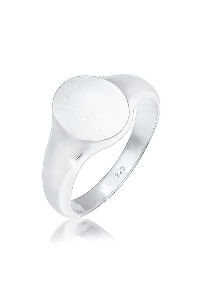 KUZZOI Ring Basic Cool Siegelring Herren Matt 925 Silber