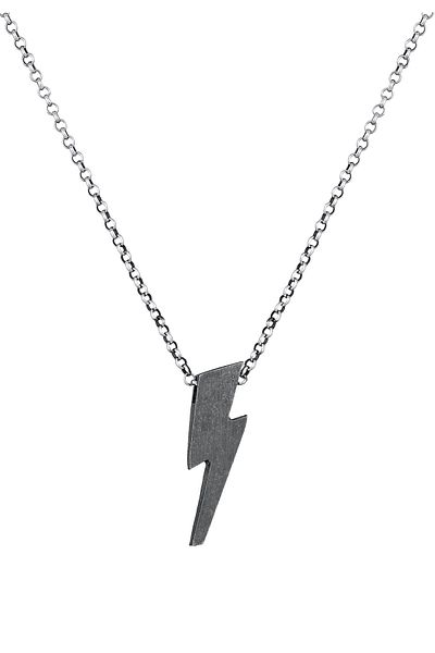 KUZZOI Herren Halskette - Blitz Oxidiert, 925 Silber Usage Appearance