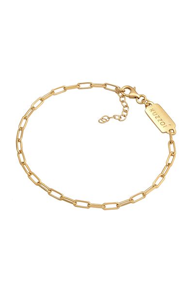 KUZZOI Bracelet Mens Chain Look Oval In 925 Sterling Silver