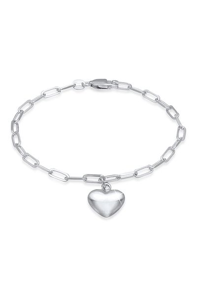 ELLI Armband Herz Liebe Glieder Oval Trend 925 Silber