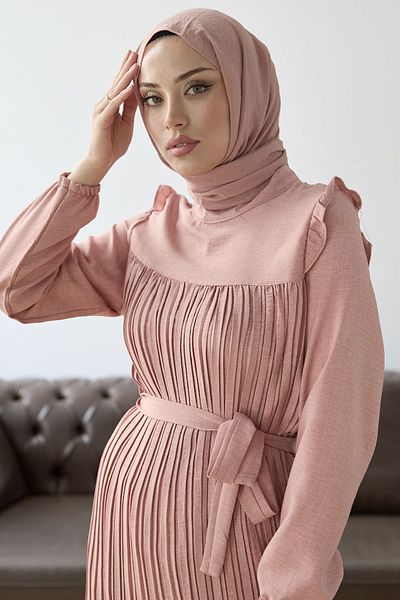 InStyle طقم تفاصيل كشكش أمامي مطوي - مسحوق