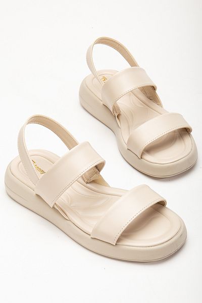 Tonny Black Women's Skin Comfortable Fit Poly Sole Double Strap Sandals