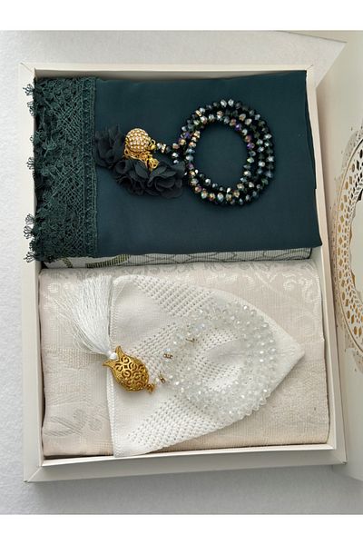 Markapolin Bride Groom Pocket Prayer Rug Set Gift