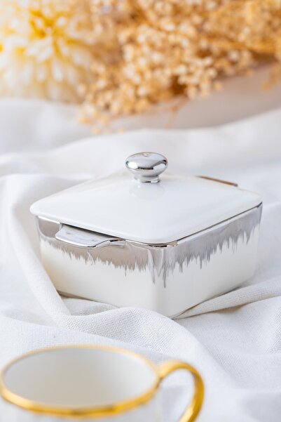 ACAR Safira Porselen Kapaklı Sunum Kasesi