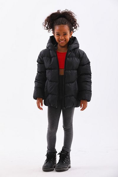 ROBA KIDS Children's, Water and Windproof, Inner Fleece, Hooded, Pocket Snap, Puffer Jacket & Coat RB-750