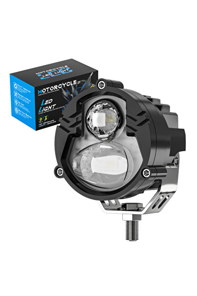 DEKOHOP Motosiklet LED Sis Farı 2 ADET Metal Kasa Yüksek Güçlü Delici Spot Be...