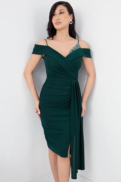 PULLIMM Stone Detailed Collar Dress 39804