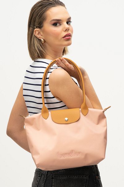 United Colors of Benetton Beneton Women's Handbag - Pink-Camel BNT1357