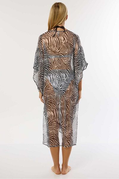 AYYILDIZ 4800 Zebra Patterned Beach Dress
