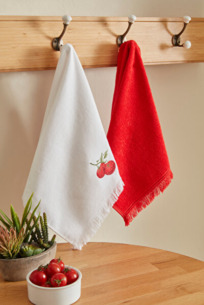 Karaca Home Domates %100 Pamuk 2 Parça Mutfak Havlusu