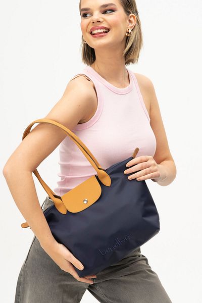 United Colors of Benetton GEANT DE MÂNĂ BENETTON FEMEI ALBASTRU MARO-CAMEL BNT1357