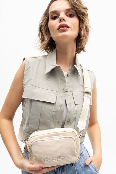 United Colors of Benetton Benetton Women's Beige Crossbody Bag - BNT1203