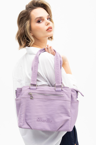 United Colors of Benetton Geantă de umăr Beneton pentru femei - Liliac BNT1182