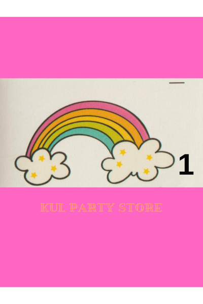 FOKUL Unicorn Rainbow Geçici Çocuk Dövme Unicorn Renkli Çocuk Dövmesi