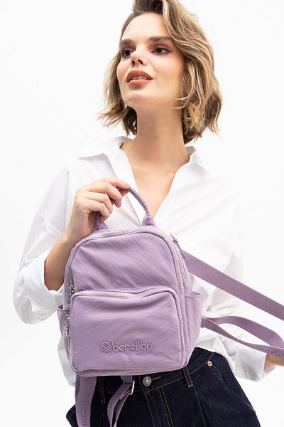 United Colors of Benetton Beneton Women's Lilac Backpack - BNT1186