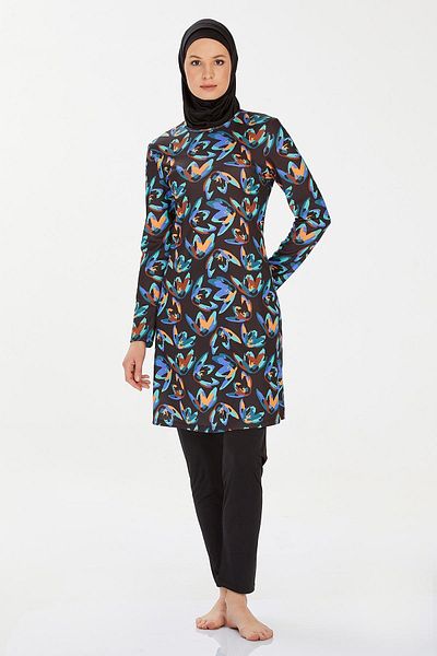 REMSA Lycra Full Closed Hijab Μαγιό Anya 9212 Μαύρο