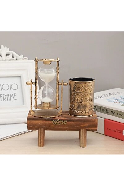 hediyeconcepti Ahşap Antika Tasarımlı Dekoratif  Gold Renk Oxford Engilsh Çöp...