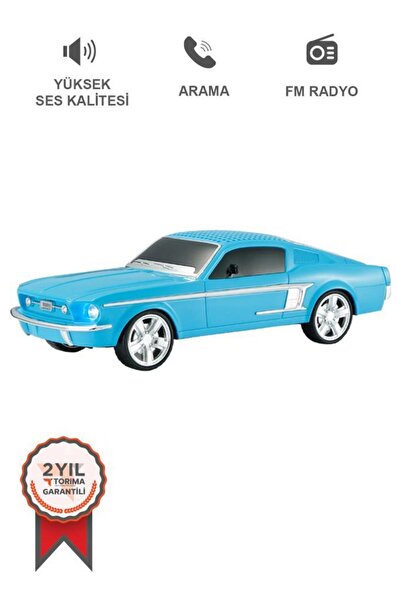 Torima WS-1967 Mavi Araba Tasarım USB/AUX/FM Radyo ve LED Işık ile Bluetooth Hoparlör