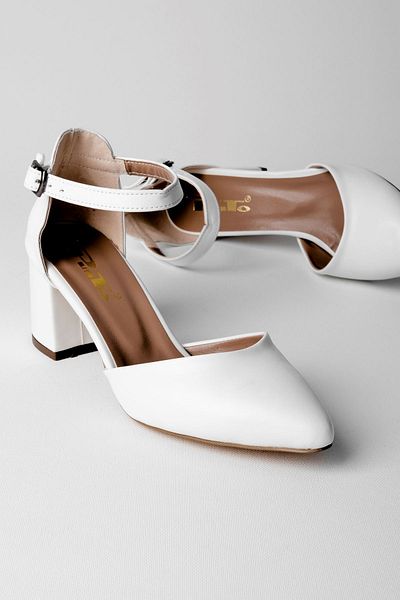 Lal Shoes & Bags Vane Ankle Strap Women's Heeled Shoes-white