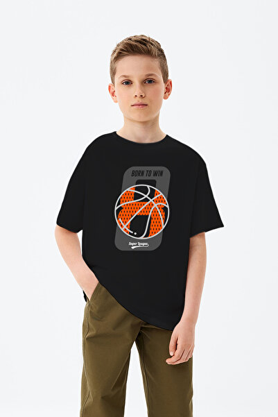 MYADA Tricou imprimat pentru băiat, născut pentru a câștiga, cu numărul 8