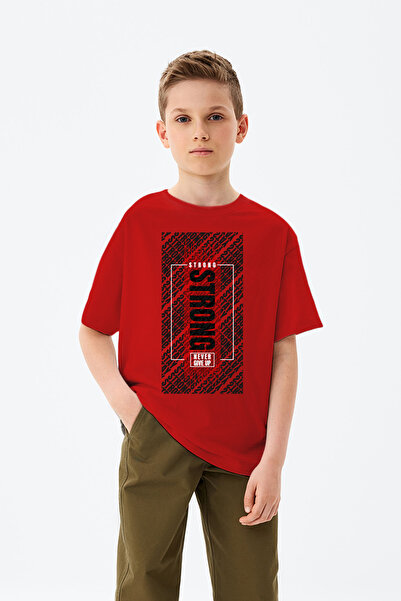 MYADA Δυνατό μπλουζάκι για αγόρι με τυπωμένο κείμενο