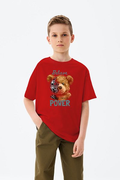 MYADA Believe Power Printed Boys' T-Shirt