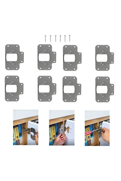 EYM 8 Adet Dolap Menteşe Tamir Sacı Seti