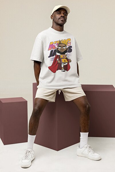 Fuddy Moda Unisex majica sa temom košarke LeBron James Štampano T-shirt za mu...