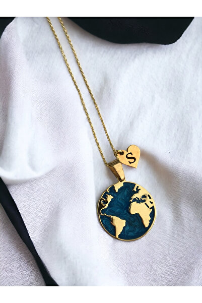 Soprano Silver Dünya Kolye 925 Ayar Gümüş Harf Eklenebilir