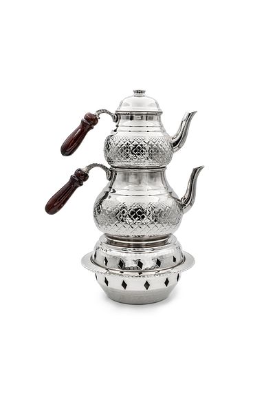 ANTEPSEPETİ SILVER PLATED BAKLAVA SLIC HEATER COPPER TEA BOWL