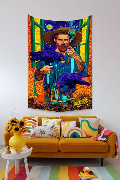 KanvasSepeti Pânză de perete Pop Art Vincent Van Gogh - Texturată în ulei
