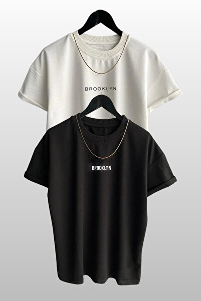 MOONBULL Μπλουζάκι 2 τεμαχίων Brooklyn Printed Oversize