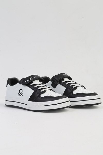 Benetton IMPORT Alb Negru Pantofi Sport Copii BNI-10024