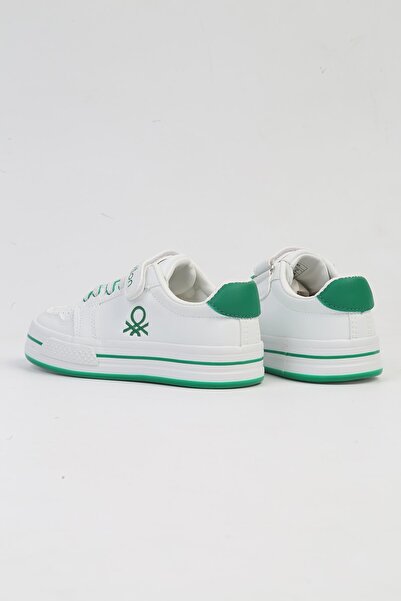 Benetton ® IMPORTED White Green Children's Sports Shoes BNI-10029