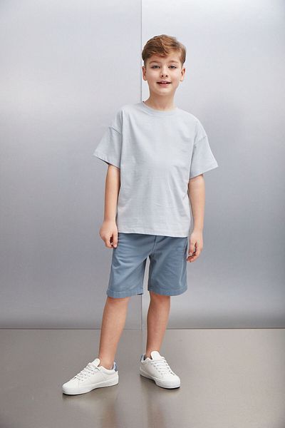 GRIMELANGE OCTAVE pánské oversize šedé tričko