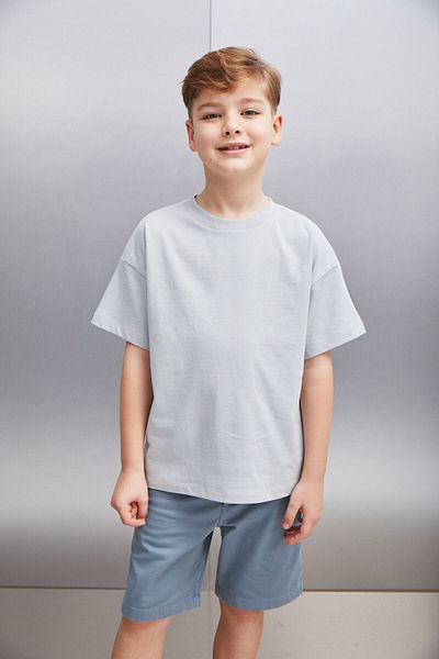 GRIMELANGE OCTAVE pánské oversize šedé tričko