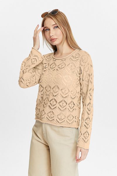 Fanori Woman Μπλούζα από βαμβακερά πλεκτά New Season