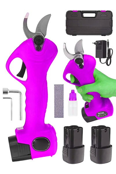 MOONSHOP Alman 288 Vf  Kömürsüz Motor Akülü Bağ Makası Dal Budama Kesme Makas...