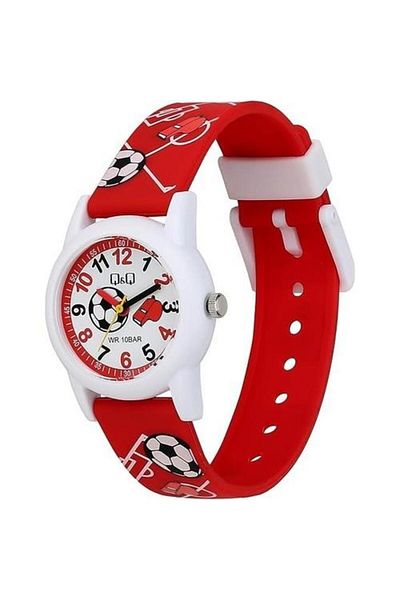 Q&Q V22A-010Vy Football Ball Pattern Kids Wristwatch