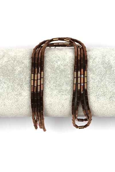 Alibaba Doğaltaş Bakır Renk Hematit Dizi 2 x 4 mm Boru Kesim