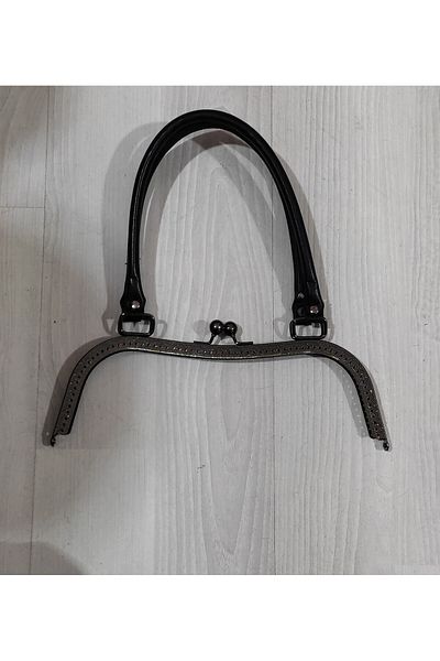 Kevser nur tuhafiye Leather handle metal purse clip