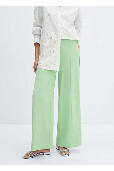 MANGO Woman Wideleg pants with pens