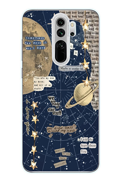 Magic Ring Redmi Note 8 Pro Uyumlu Gezegen Aesthetic Tasarımlı Şeffaf Telefon...