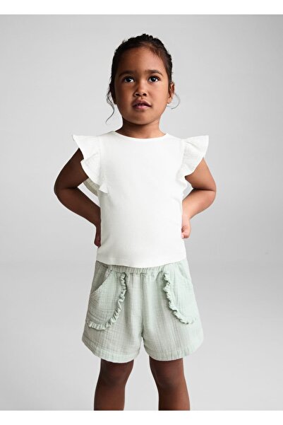 MANGO Baby Beli bağcıklı pamuklu şort