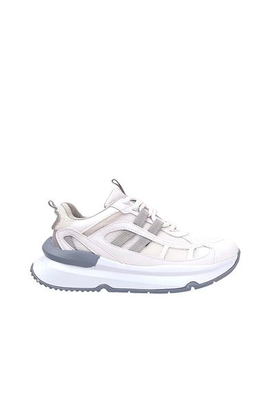 bescobel Women's Osdan White Gray Casual Sneakers Sneakers 4 cm sp176