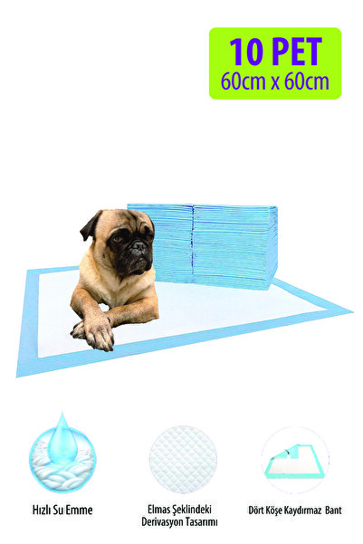 Kiwi KPPC-10807 Tek Kullanımlık Evcil Hayvan Eğitim Pedi 10 Adet